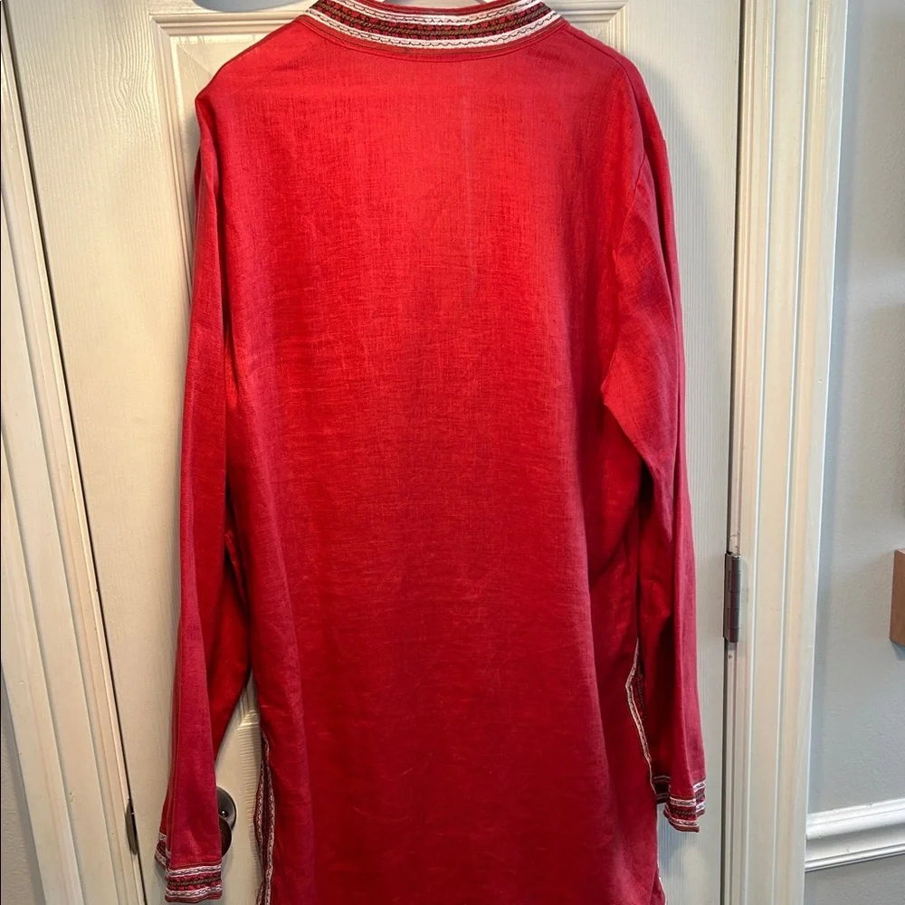 Vintage Embroidered Red Shirt - Picture 6 of 9